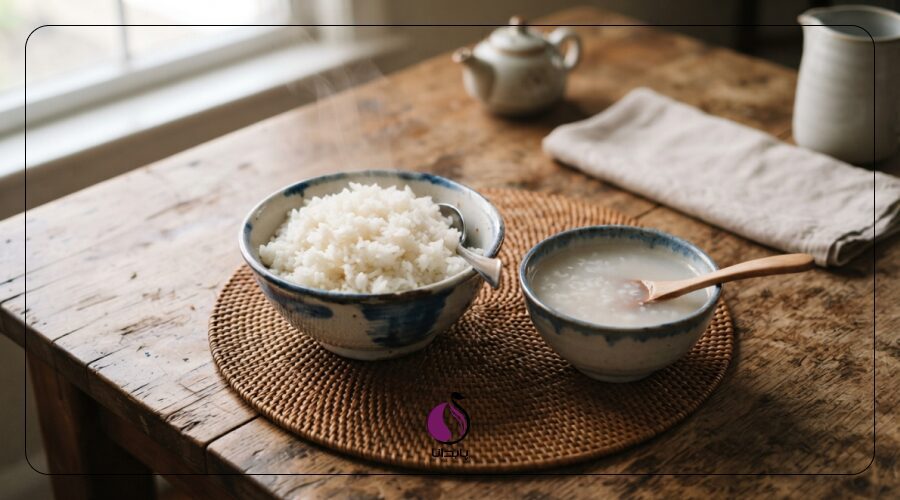 آب برنج و روغن سبوس برنج - روتین پوستی چینی