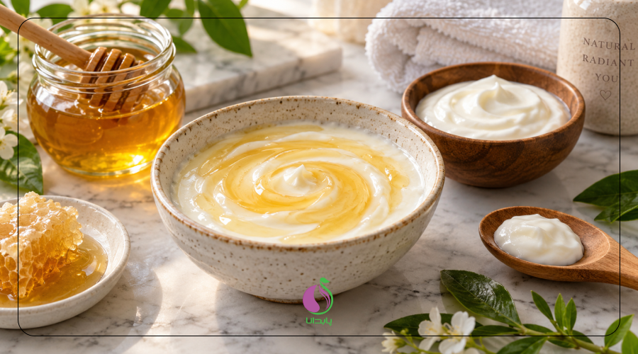 ماسک عسل و ماست - ماسک روشن کننده پوست صورت خانگی