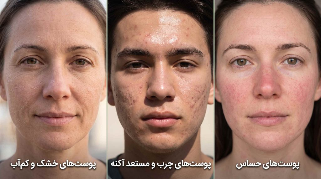 تاثیر کندر برای پوست های خشک، حساس و چرب